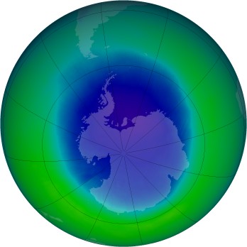 September 2004 monthly mean Antarctic ozone